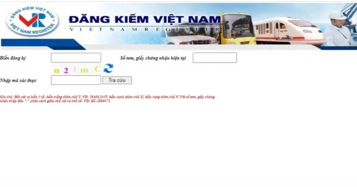 Tra cứu phạt nguội qua cổng thông tin của Cục Đăng Kiểm Việt Nam 
