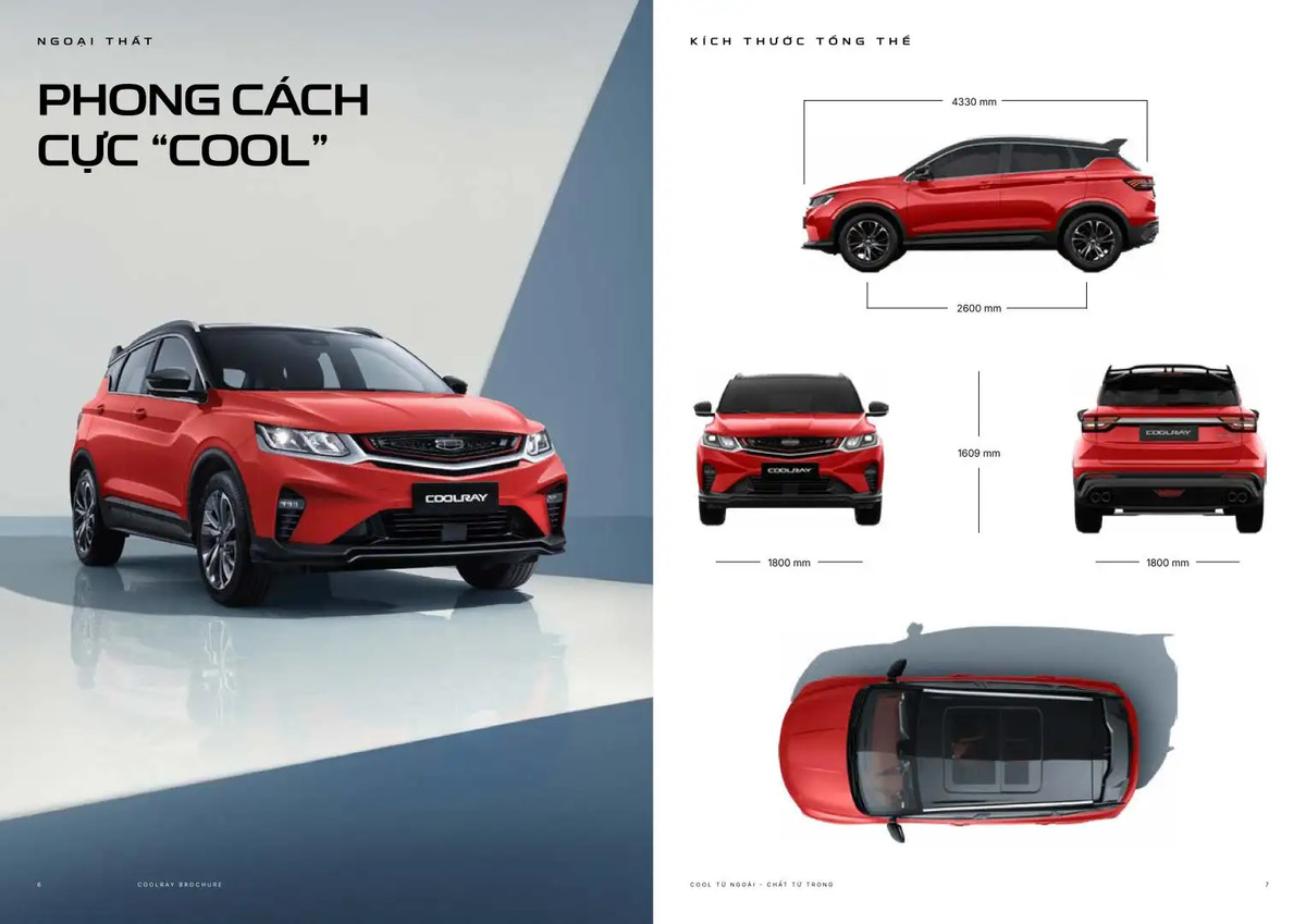 kich thuoc chi tiet dong xe geely coolray Kích thước chi tiết dòng xe Geely Coolray