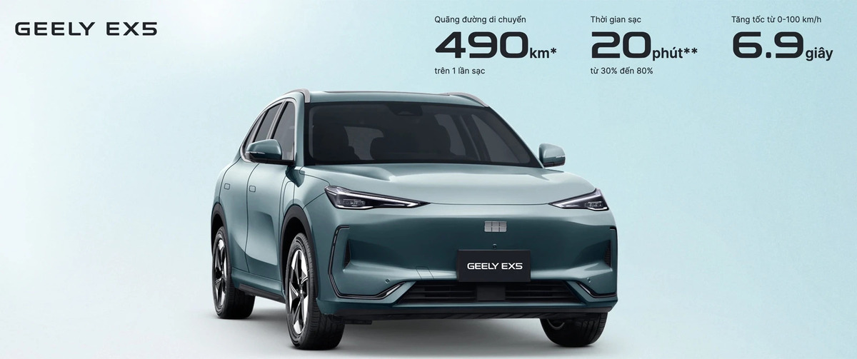 xe 5 cho gam cao geely ex5 la mau suv dien co c moi ra mat tai viet nam Xe 5 chỗ gầm cao Geely EX5 là mẫu SUV điện cỡ C mới ra mắt tại Việt Nam