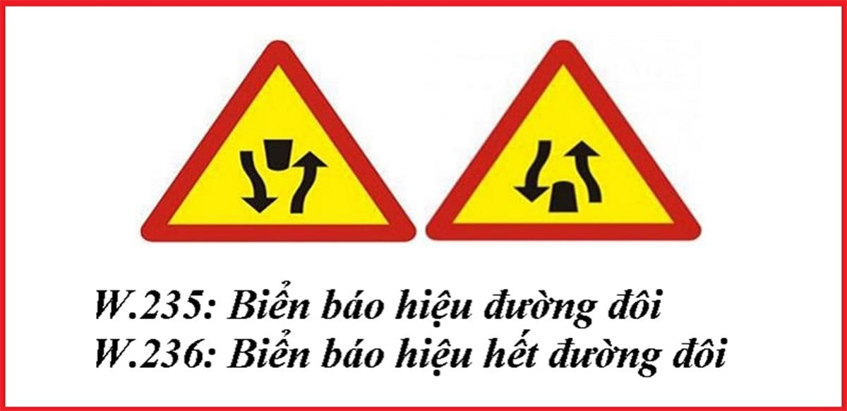 Biển báo hiệu đường đôi thường gặp Biển báo hiệu đường đôi thường gặp